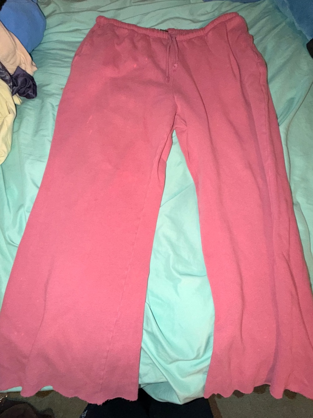 womens Pink Fleece Lounge Pants